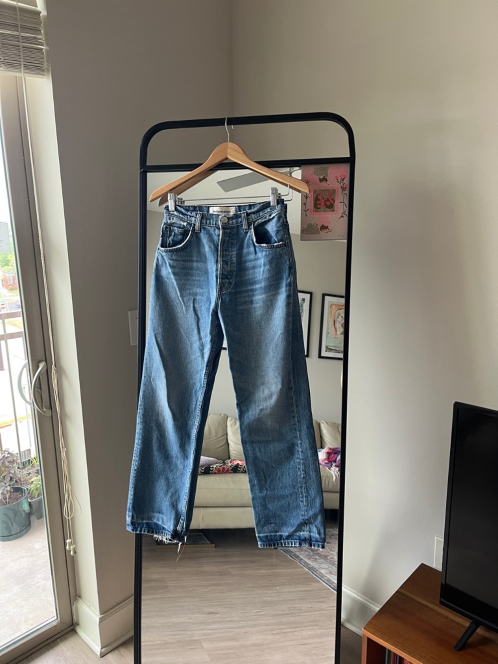 Reformation Cynthia High Relaxed Straight-Leg Jeans